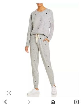 Rails Grey Jogger set with Black Heart Detail- top and bottom